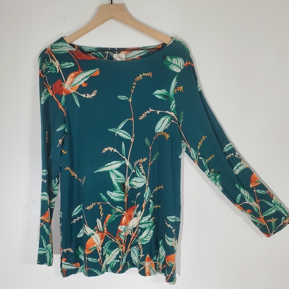 CHICO'S Womans Top Size Med (1) Botantical Print - Picture 7 of 7